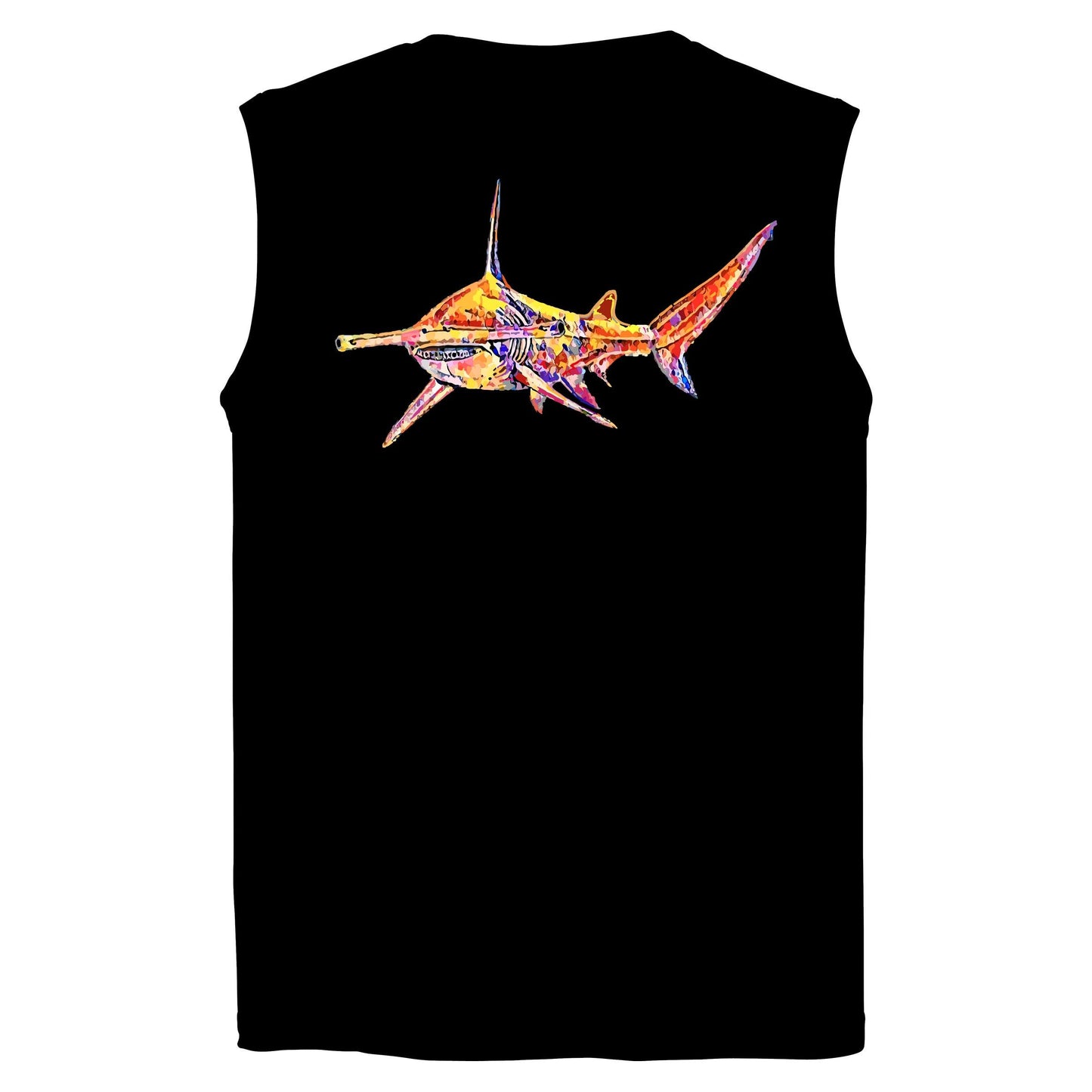 Black Performance Hammerhead Shark Sleeveless Shirt