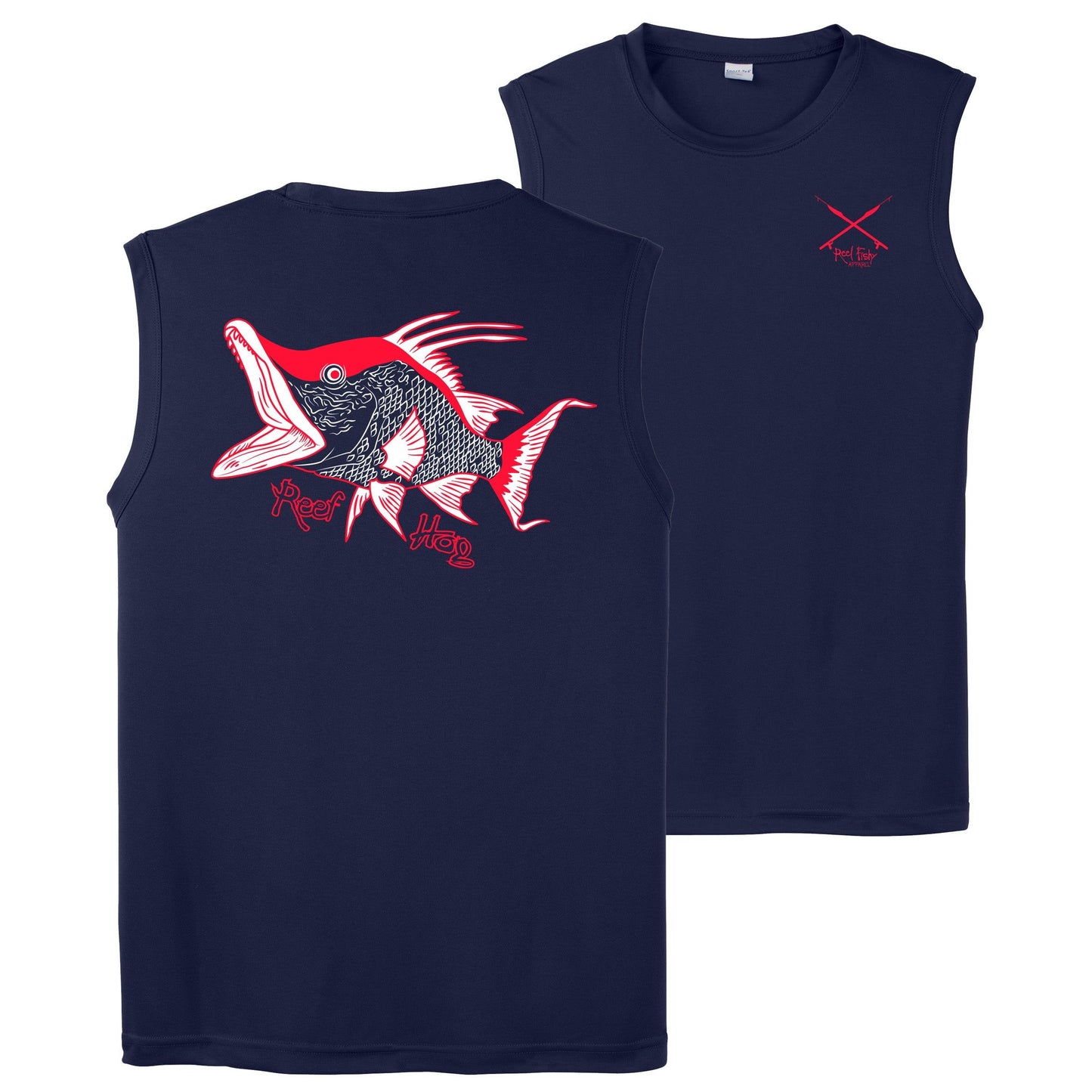 Navy Performance Hogfish Sleeveless Shirt