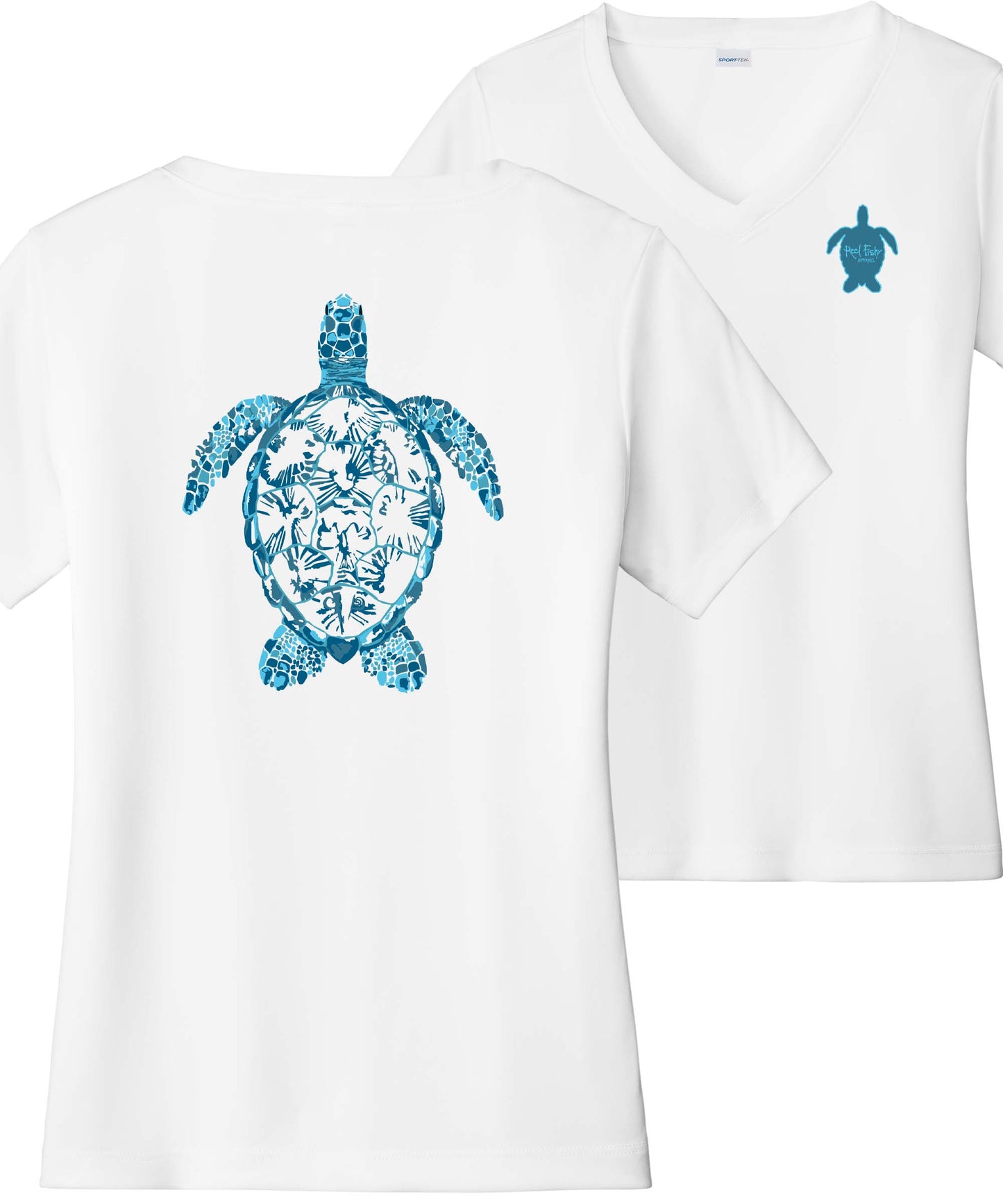 Women's Turtle Performance 50+UV short sleeve shirt in white