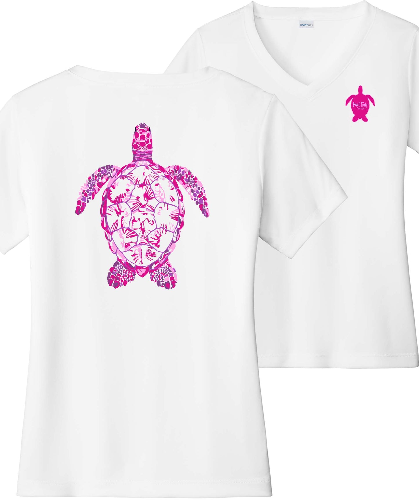 Women's Turtle Performance 50+UV short sleeve shirt in white