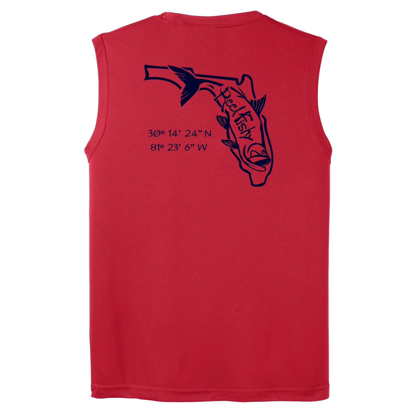 Red Performance Tarpon State of Florida Sleeveless Shirt