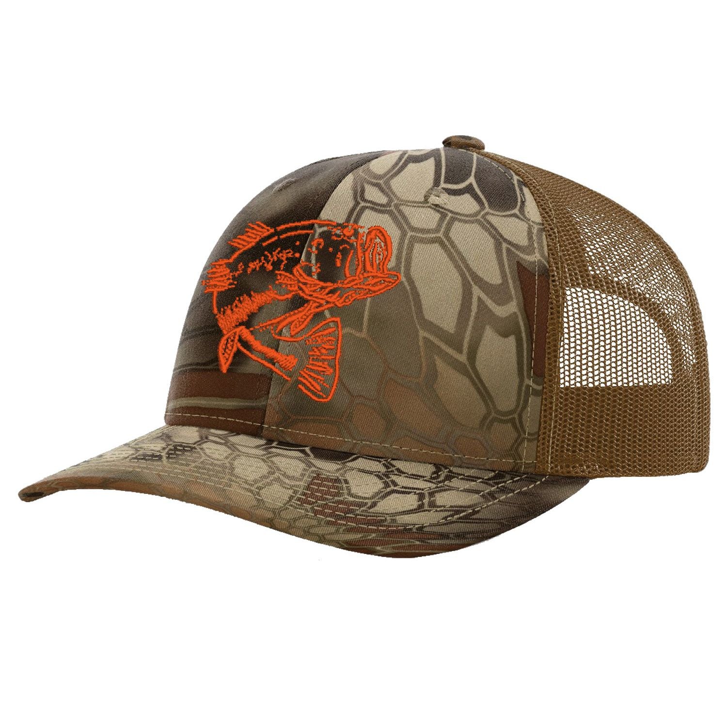 Bass Kryptek Highlander Buck Trucker Hat on Richardson Base by Reel Fishy Apparel