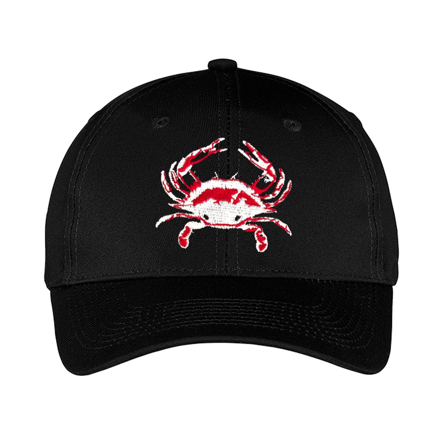 Blue Crab black baseball cap