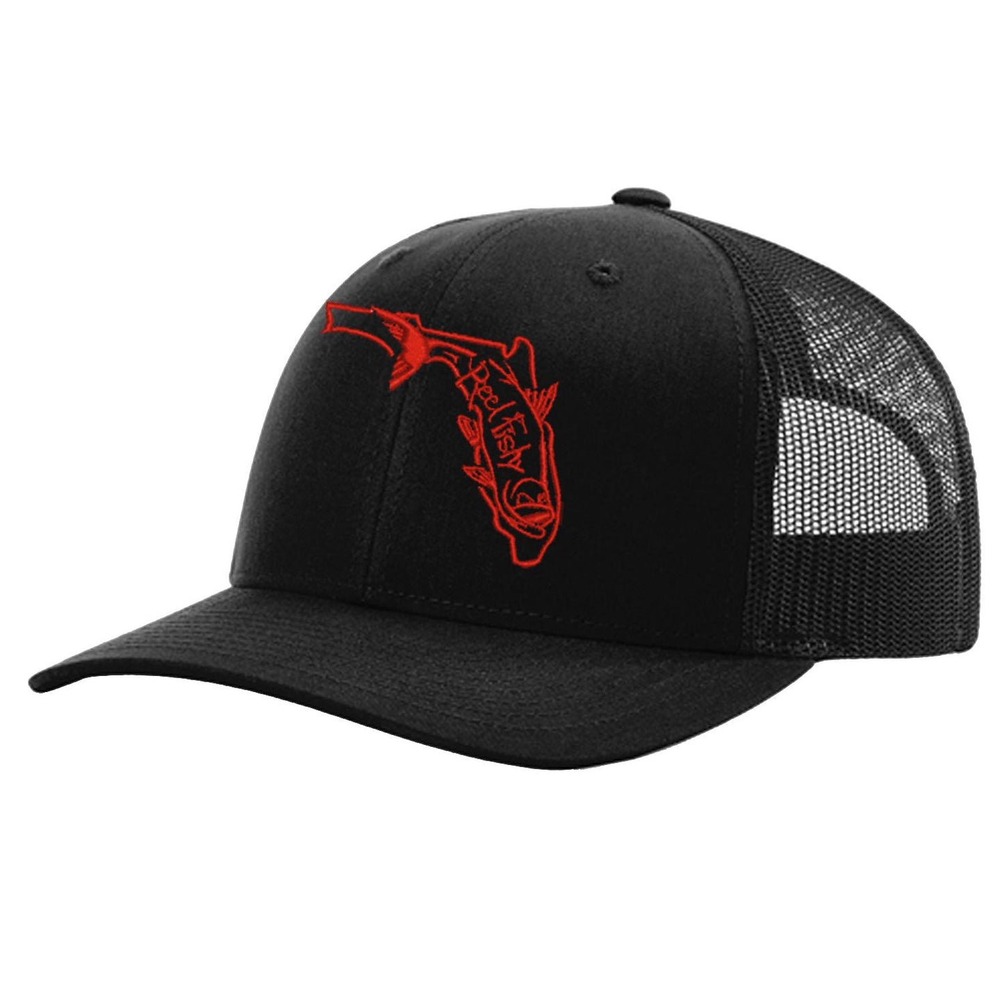 State of Florida Tarpon Trucker Hat in Black by Reel Fishy