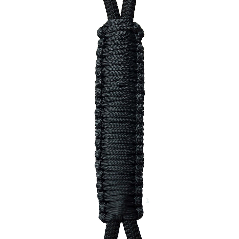 Solid Black C031 - Paracord Handmade Handles for Stainless Steel Tumblers - Made in USA!