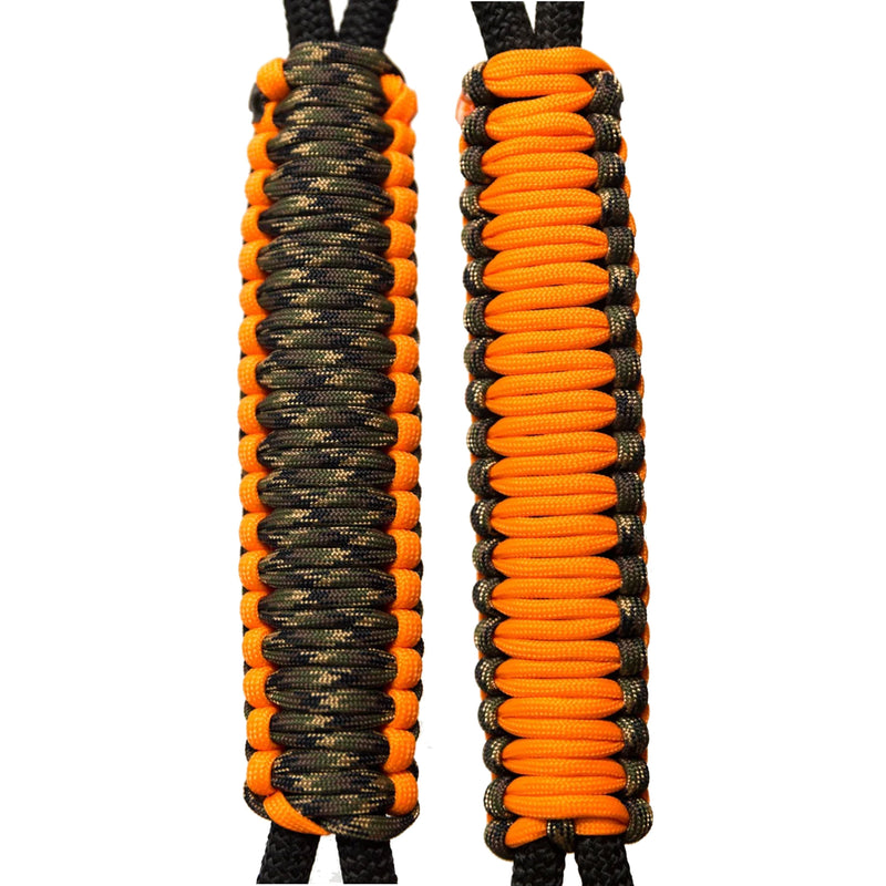 Camo & Blaze Orange C002C036 - Paracord Handmade Handles for Stainless Steel Tumblers - Made in USA!