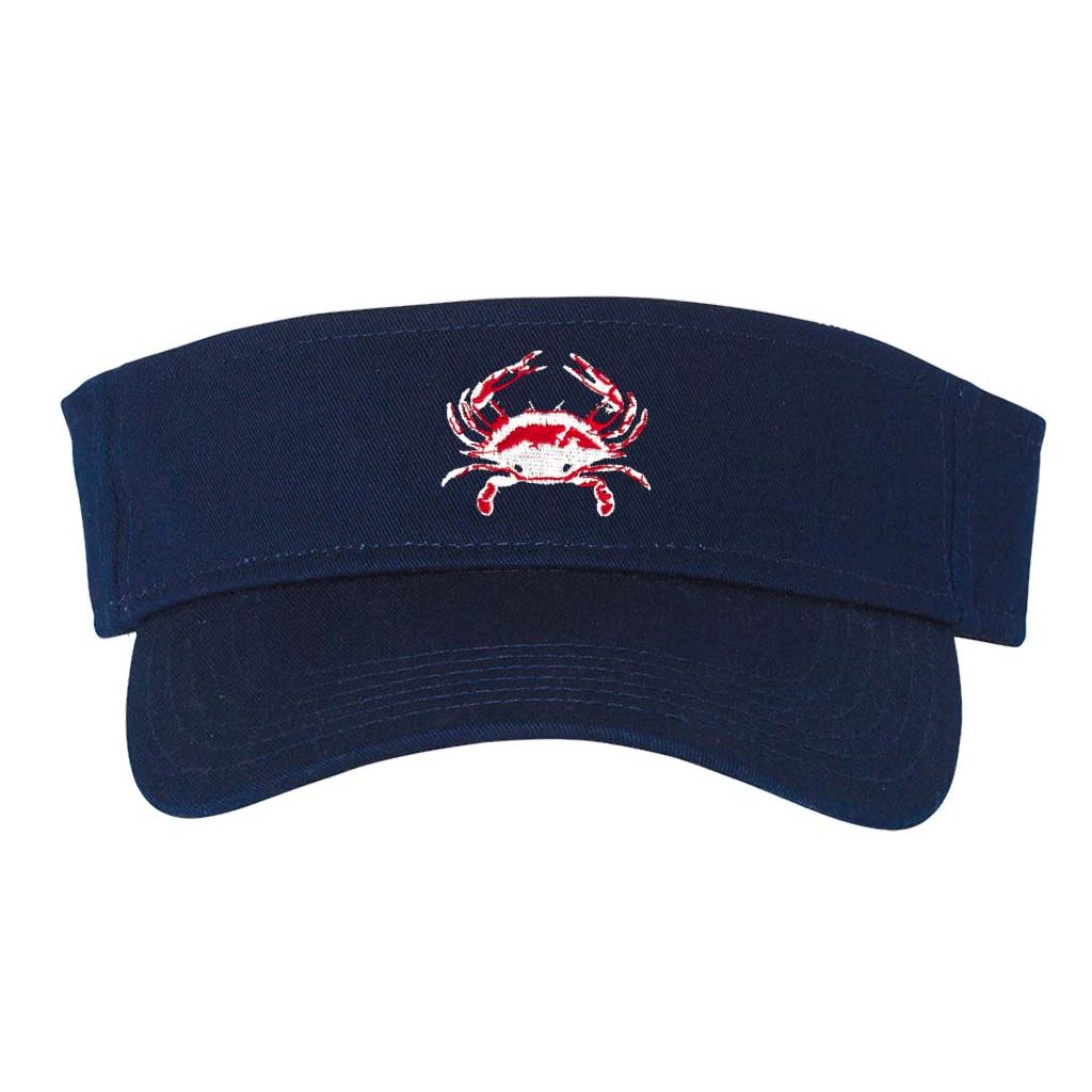 Blue crab sun visor in navy