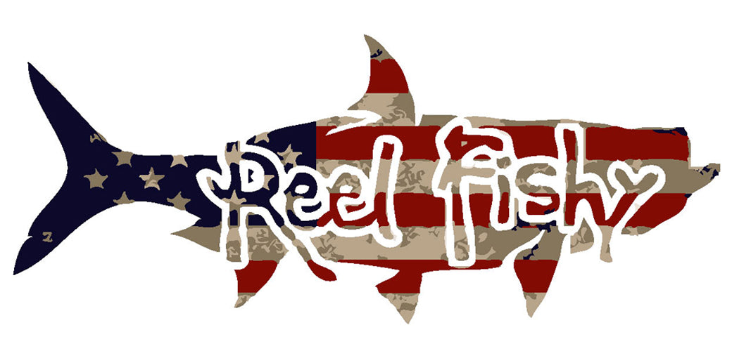 Ellopi 5 x 5 Waterproof XL USA Flag Fish Sticker Decal, 1 Pc