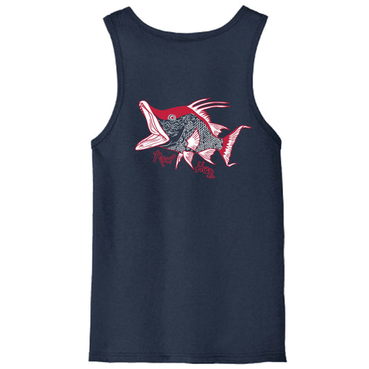 Hogfish "Reef Hog" navy men's cotton tank top