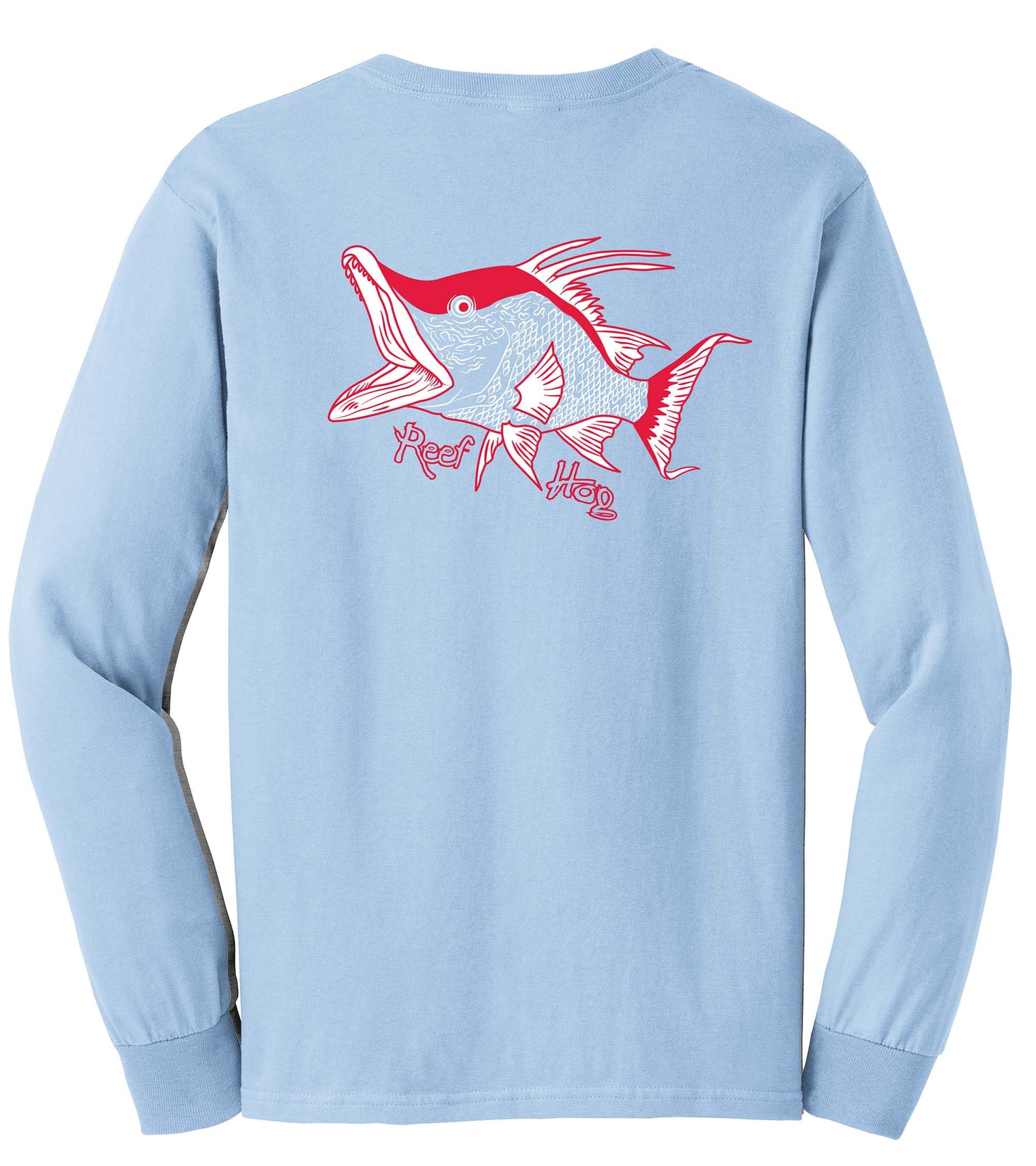 Hogfish "Reef Hog" Cotton Lt. Blue Long Sleeve Shirt