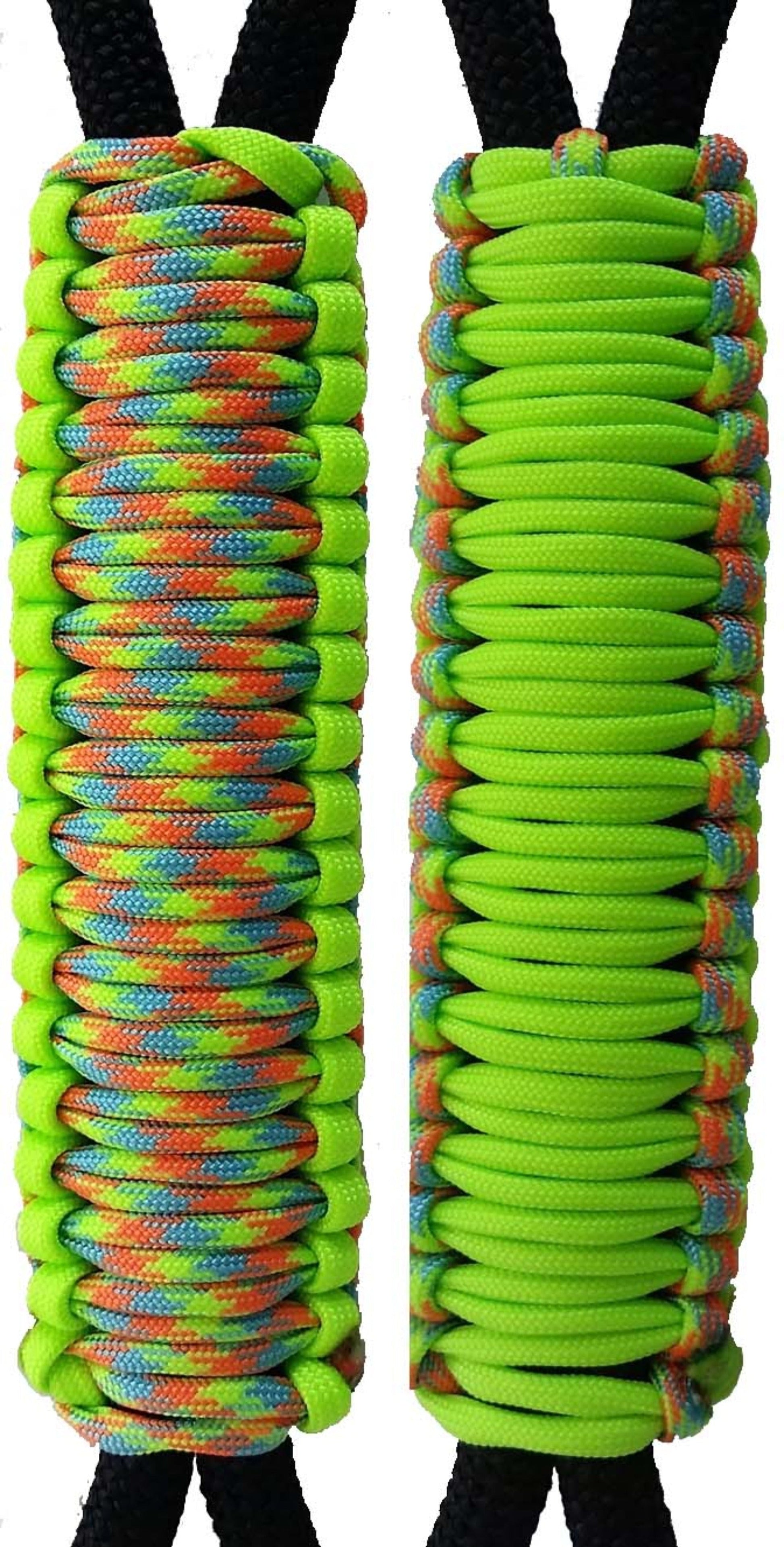 Dragonfly & Neon Green  C023C072 - Paracord Handmade Handles for Stainless Steel Tumblers - Made in USA!