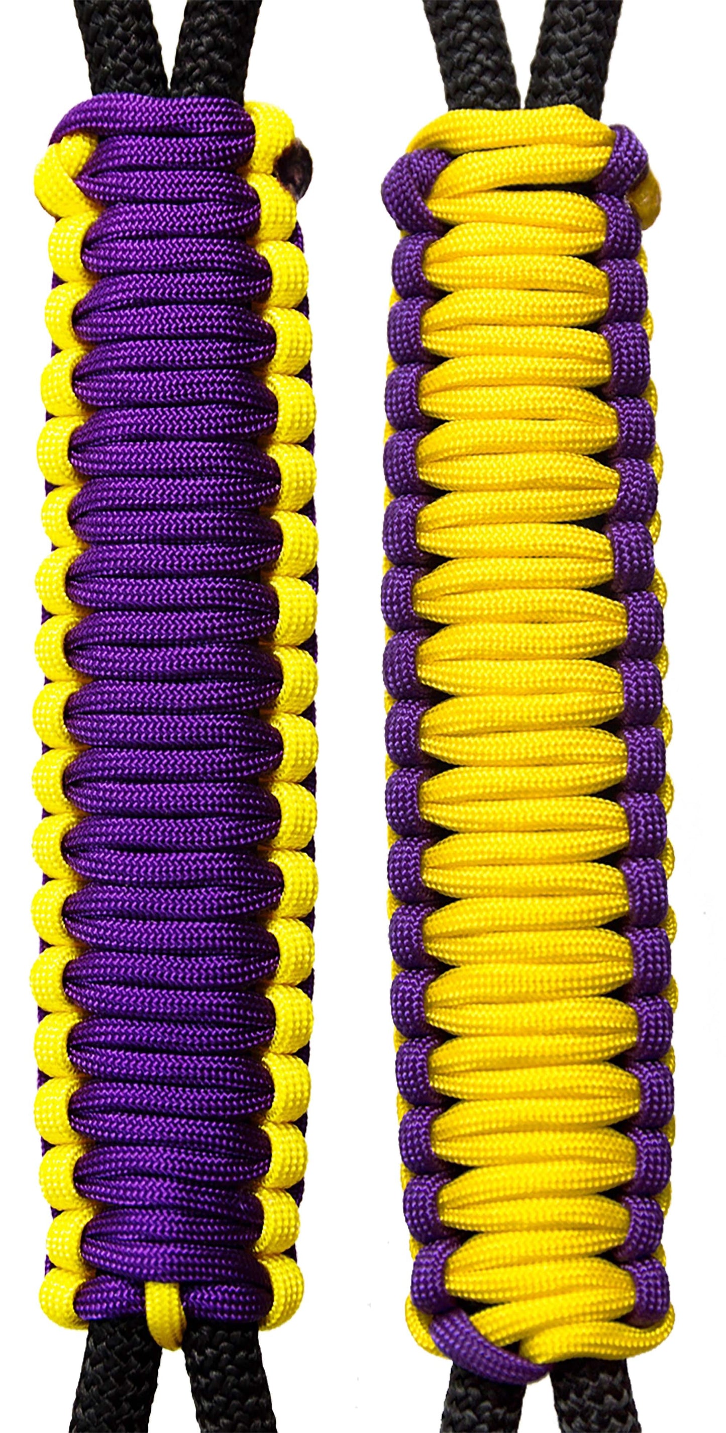 Purple & Yellow C024C027 - Paracord Handmade Handles for Stainless Steel Tumblers - Made in USA!