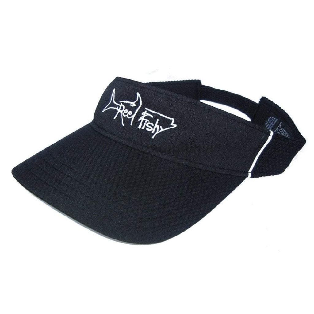 Reel Fishy Performance Visor with Tarpon Logo in Black