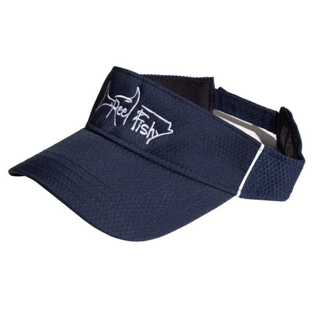 Reel Fishy Performance Visor with Tarpon Logo in Navy