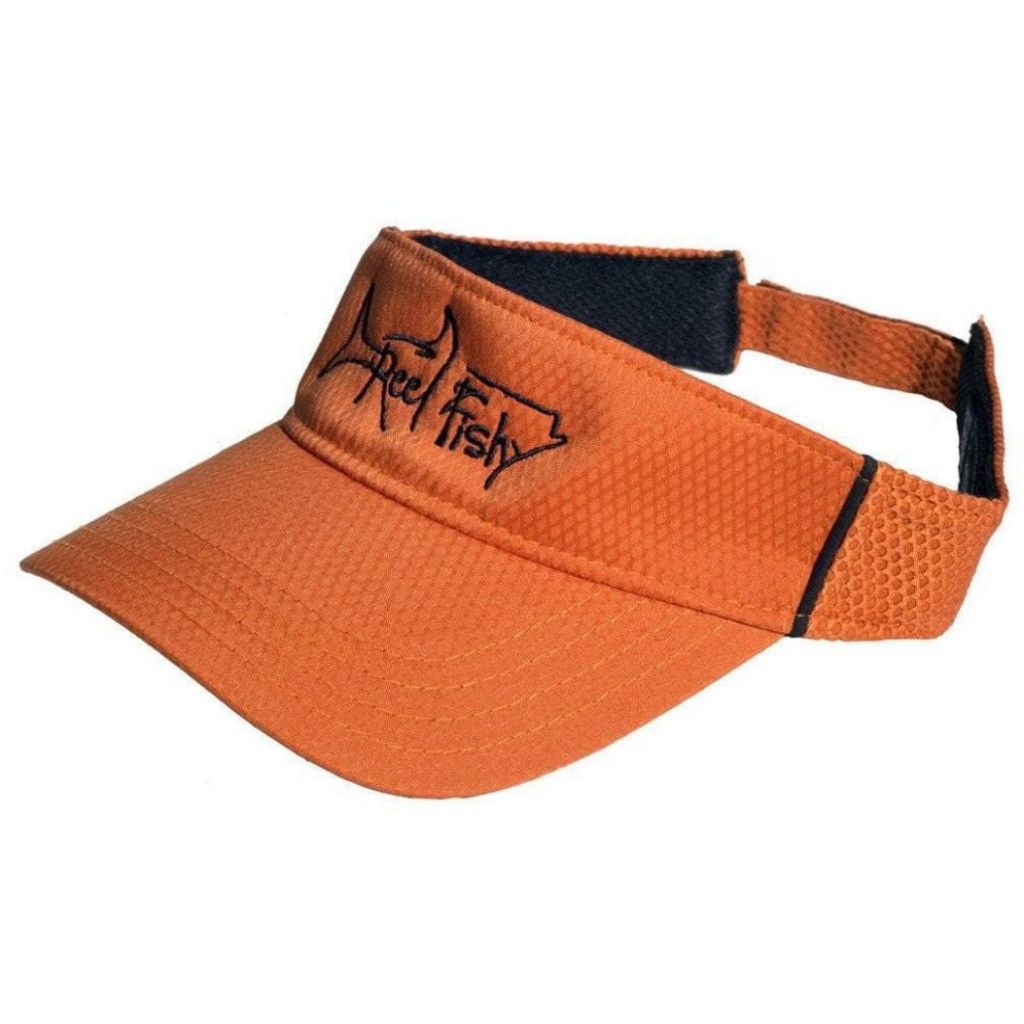 Reel Fishy Performance Visor with Tarpon Logo in Orange