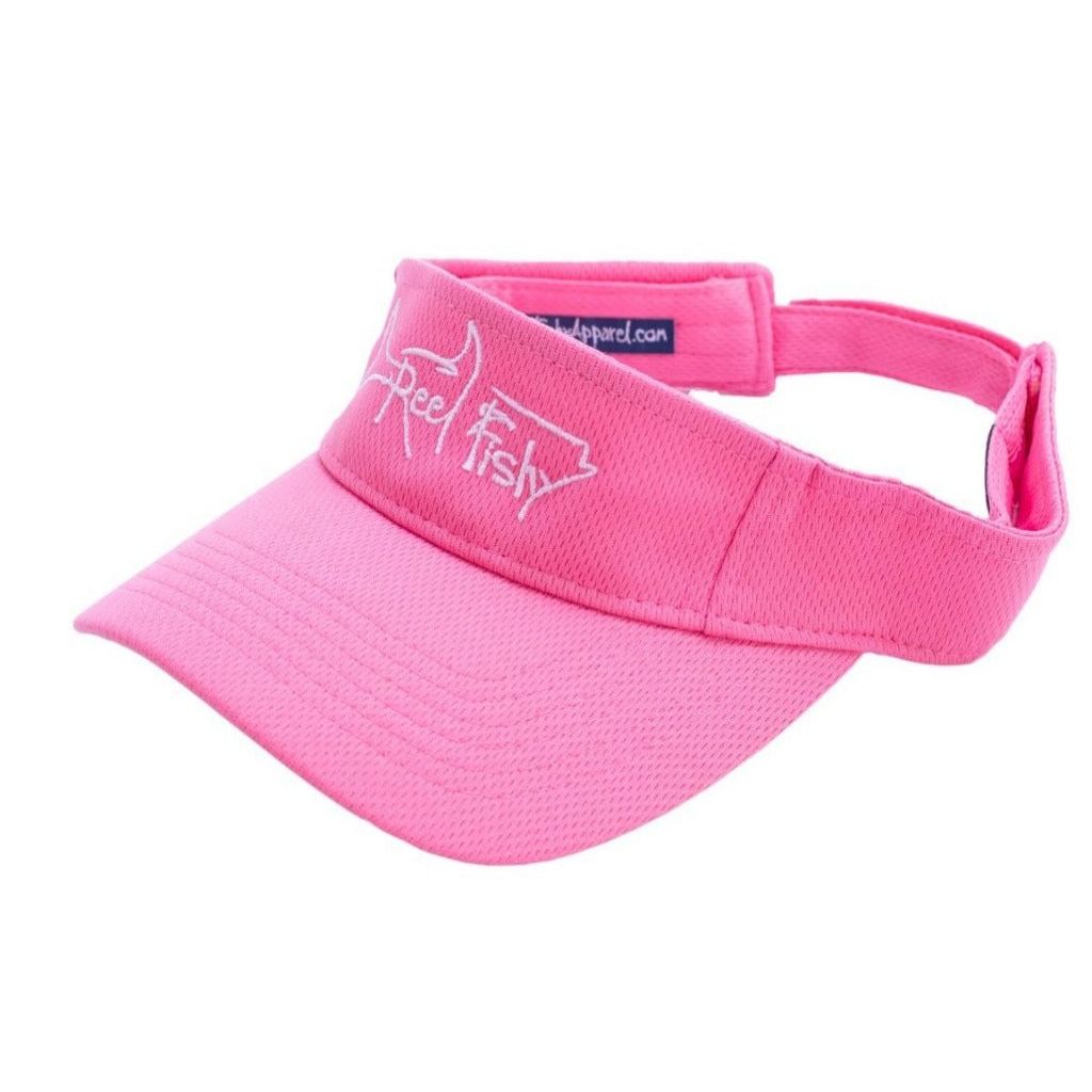 Reel Fishy Performance Visor with Tarpon Logo in Pink