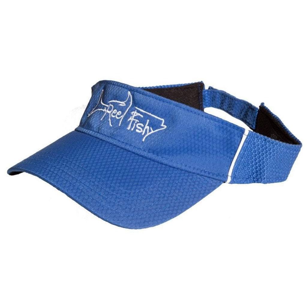 Reel Fishy Performance Royal Blue Visor with White Tarpon Logo