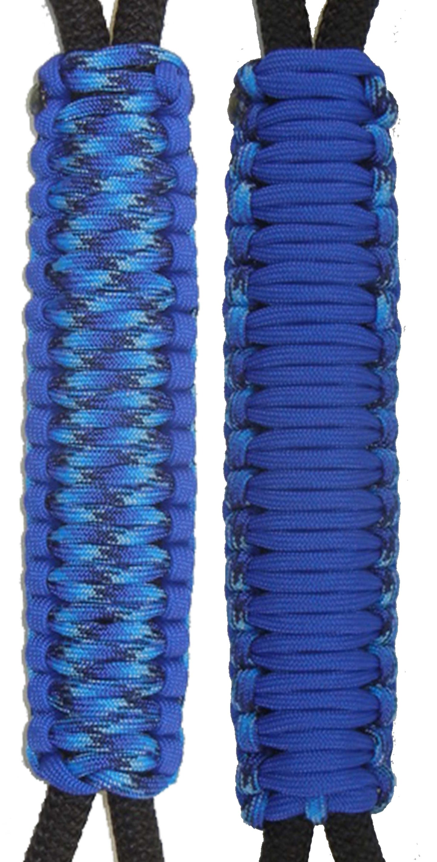 Royal Blue & Blue Bend Paracord Handmade Handles for Stainless Steel Tumblers - Made in USA!
