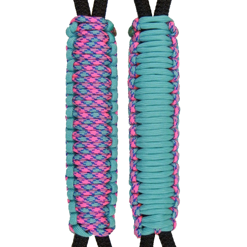 Turquoise & Pixie Stix Paracord Handmade Handles for Stainless Steel Tumblers - Made in USA!