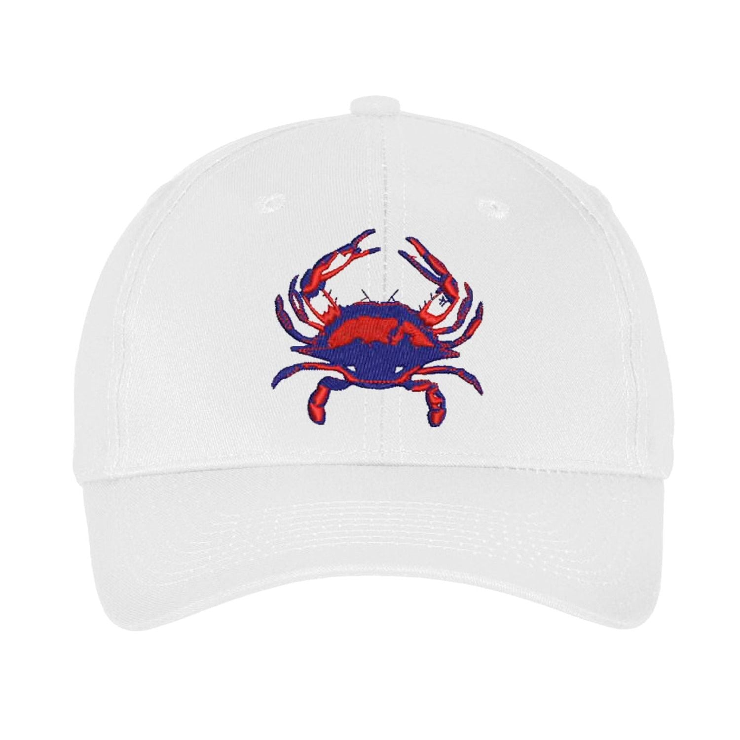 Blue Crab white baseball cap