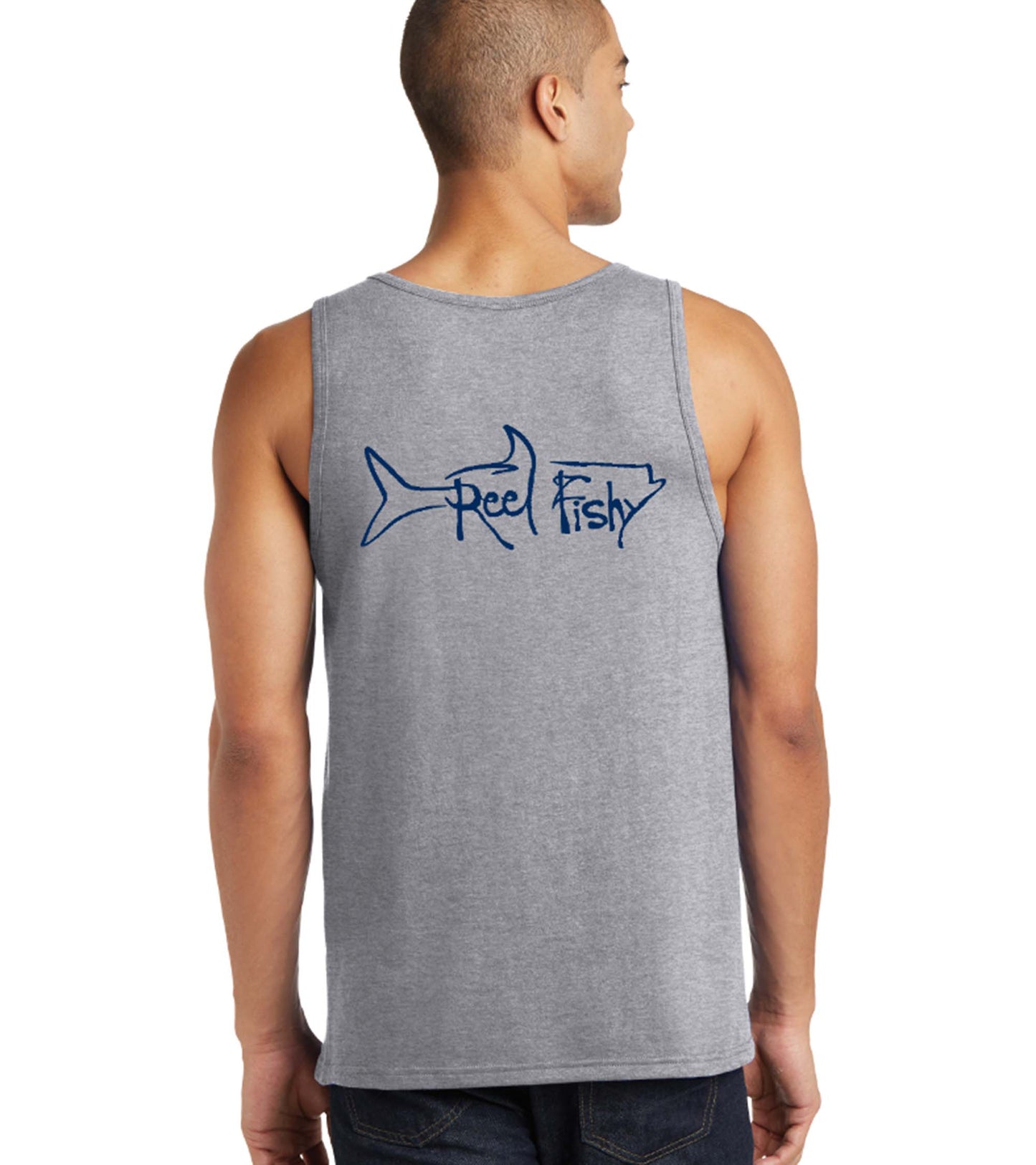 Men's Tank Top Tarpon Logo - Hthr Grey (Model)