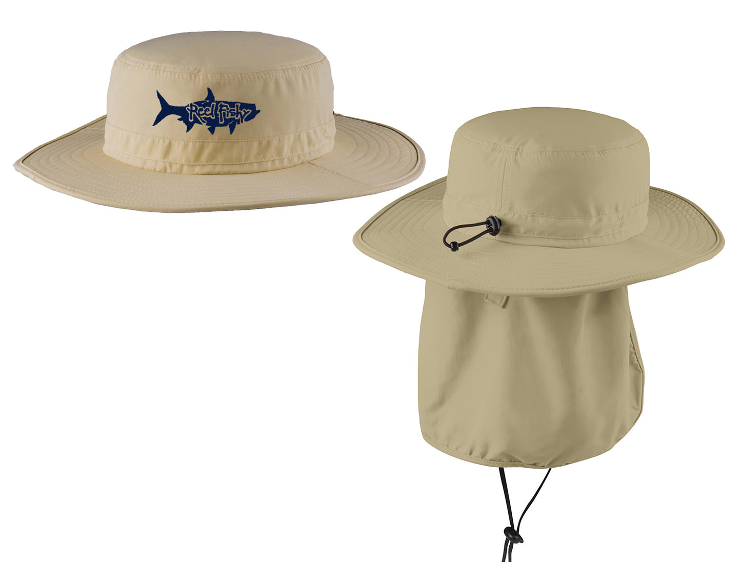 Boonie Fishing 30+UPF Sun Protection Wide Brim Hat Stone S/M