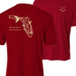 Cardinal/Gold Tarpon State of FL Team Performance Shirts 50+UV Sun Protection Short Sleeves