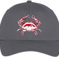 Blue Crab "Reel Crabby" Hat - Charcoal Unstructured Dad Hat