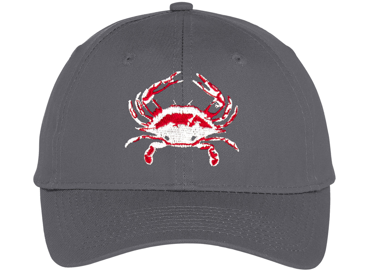 Blue Crab "Reel Crabby" Hat - Charcoal Unstructured Dad Hat