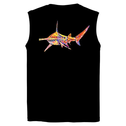Black Performance Hammerhead Shark Sleeveless Shirt