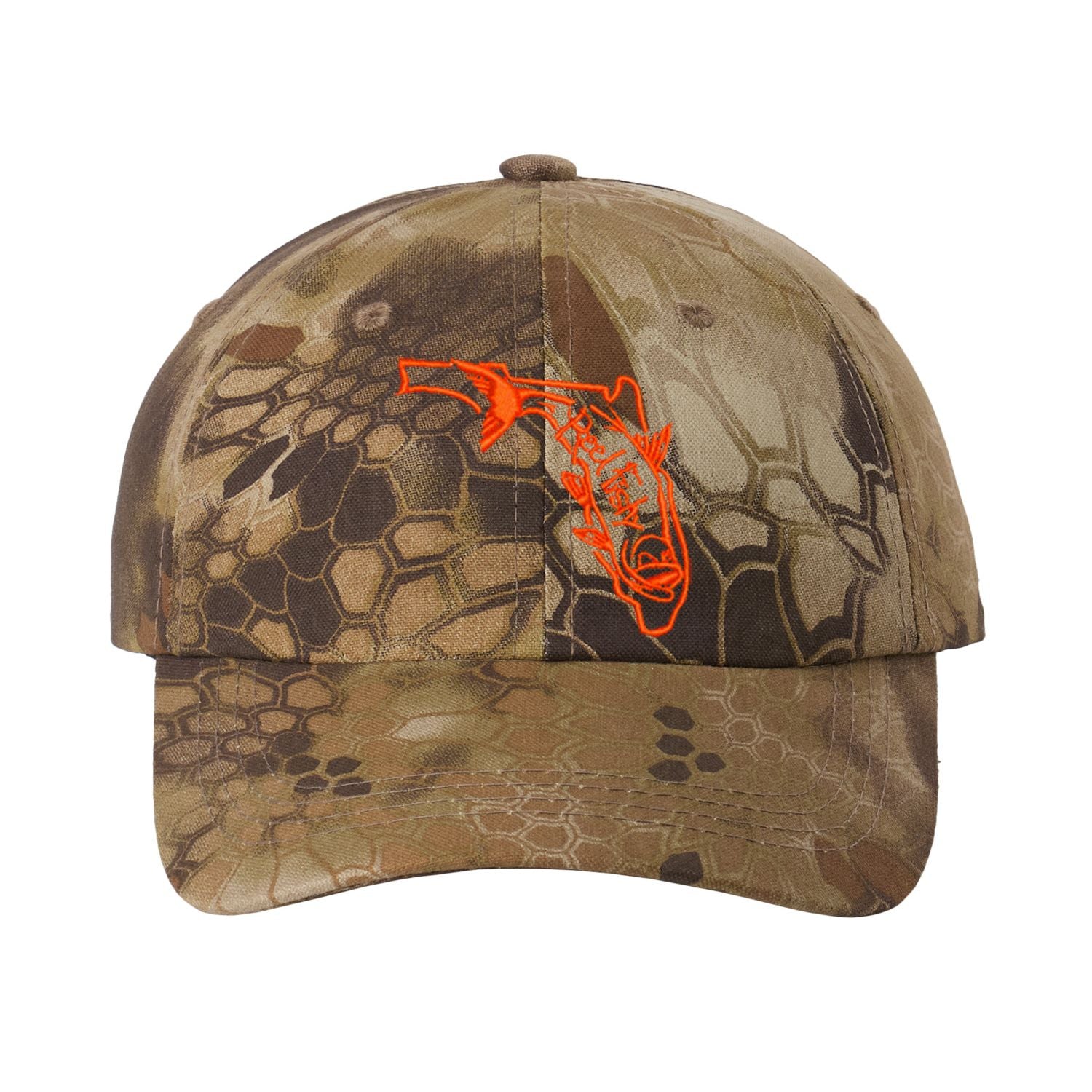 Kryptek Highlander Unstructured Dad Hat with State of Florida Reel Fishy Tarpon Logo