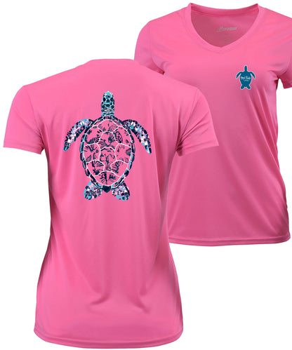 New! Women's Turtle Performance V-neck Long & Short Sleeve Shirts