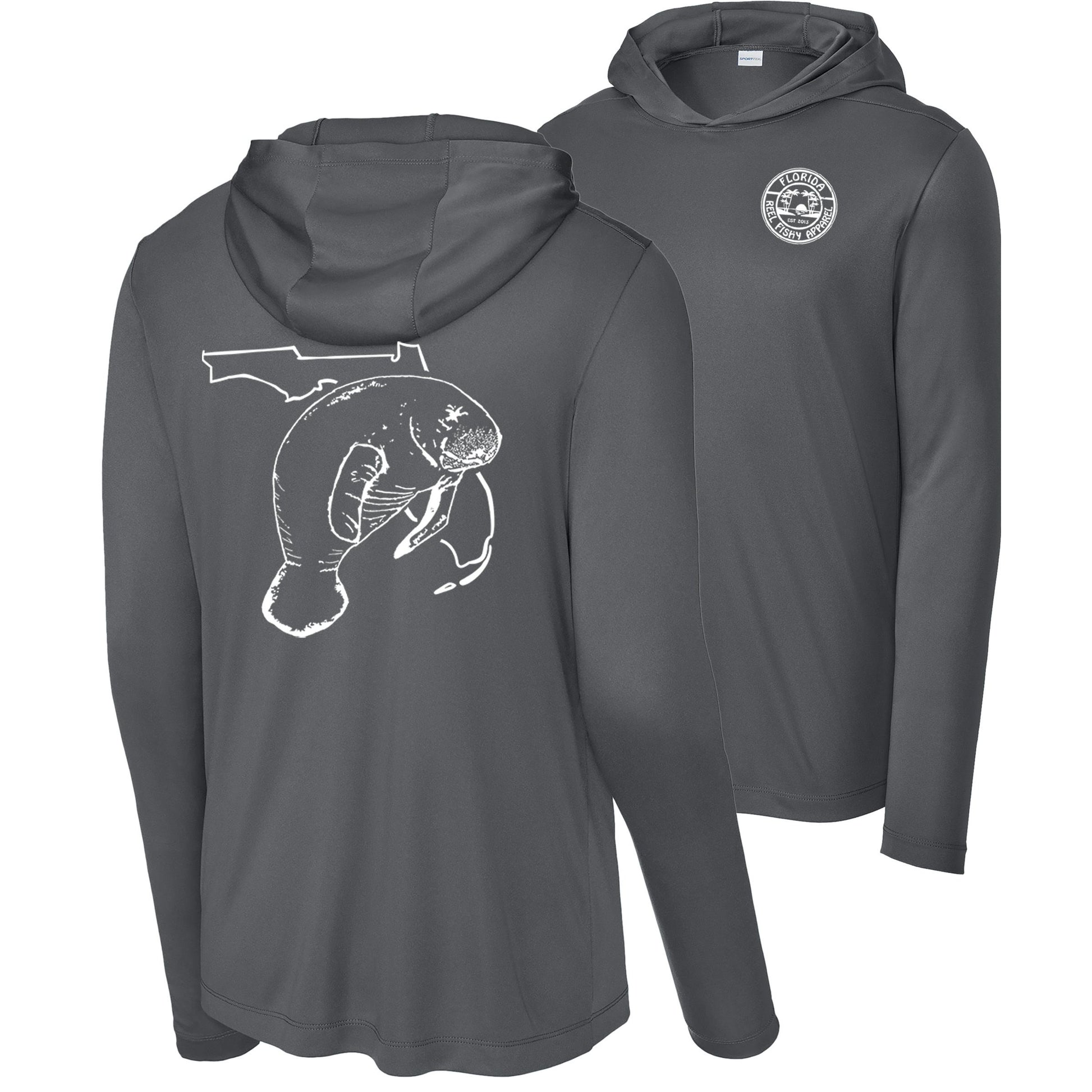Performance Hoodies UPF 50 Sun Protection – Coastal Designs M / Manatee Charcoal