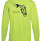 Neon Green/Navy Tarpon State of FL Performance Shirts 50+UV Sun Protection Long Sleeves
