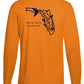 Neon Orange/Navy Tarpon State of FL Performance Shirts 50+UV Sun Protection Long Sleeves