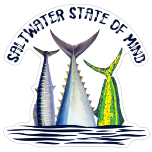 Offshore Slam - Saltwater State of Mind - Tuna, Wahoo, Mahi - Decal