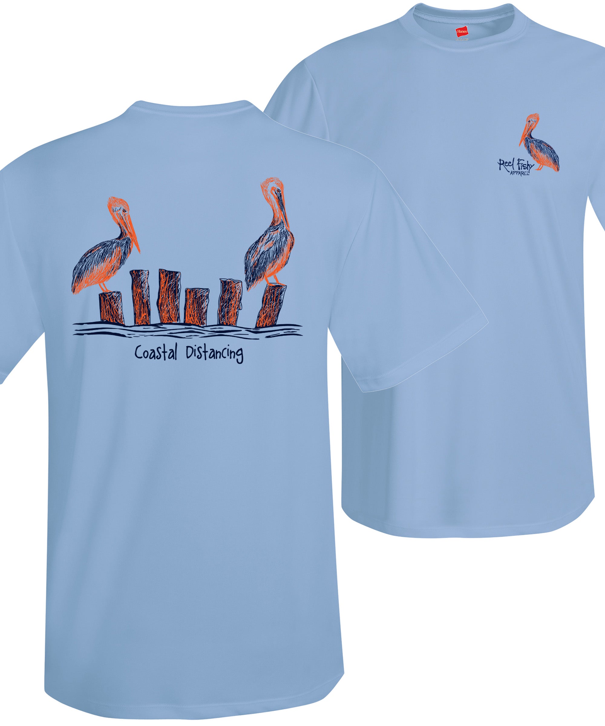 New! Pelicans Coastal Distancing Performance Long & Short Sleeves Shirts