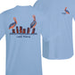 Pelicans Coastal Distancing Performance Dry-fit Lt. Blue Short Sleeve Shirts
