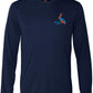 Pelicans Coastal Distancing Performance Dry-fit Navy Long Sleeve Shirts (front)