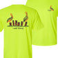 Pelicans Coastal Distancing Performance Dry-fit Neon Yellow Short Sleeve Shirts