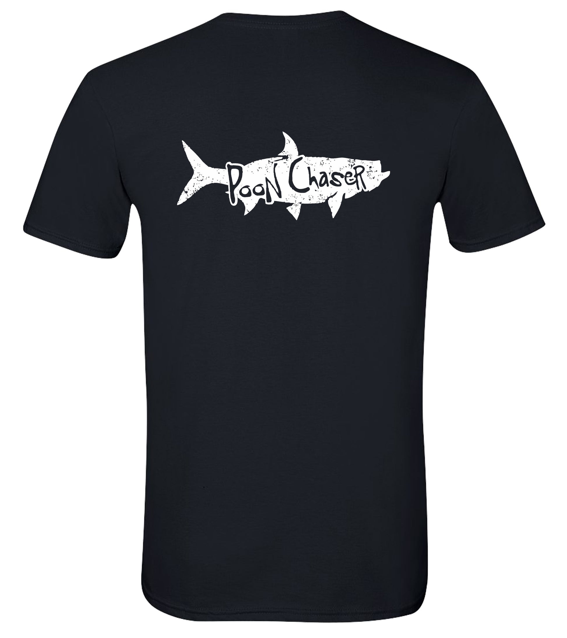 Tarpon Poon Chaser Fishing Cotton Crew Short Sleeve T-shirts - Reel Fishy Apparel 3XL / Navy