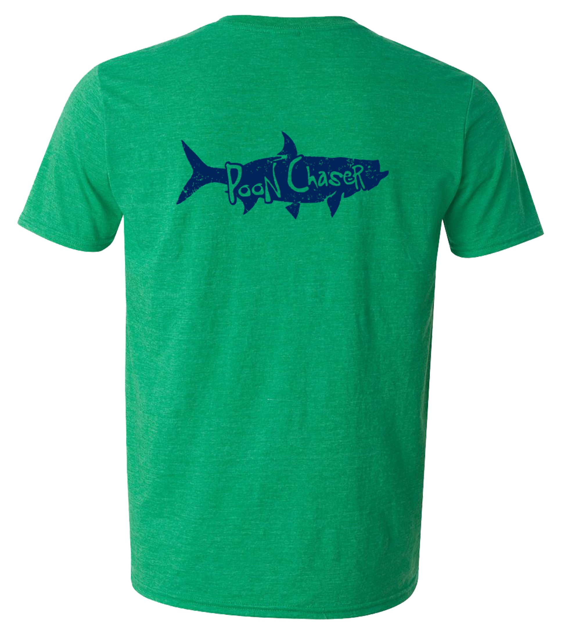 Tarpon "Poon Chaser" Reel Fishy t-shirt - Hthr Green w/Navy logo