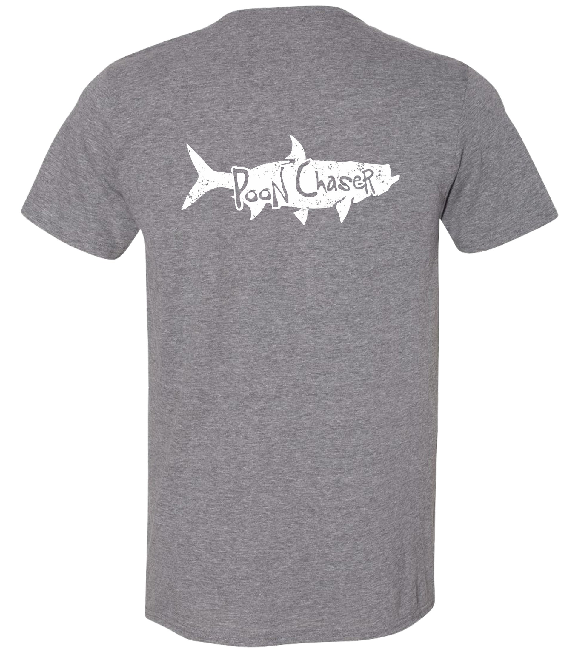 Tarpon "Poon Chaser" Reel Fishy t-shirt - Hthr Charcoal w/White logo