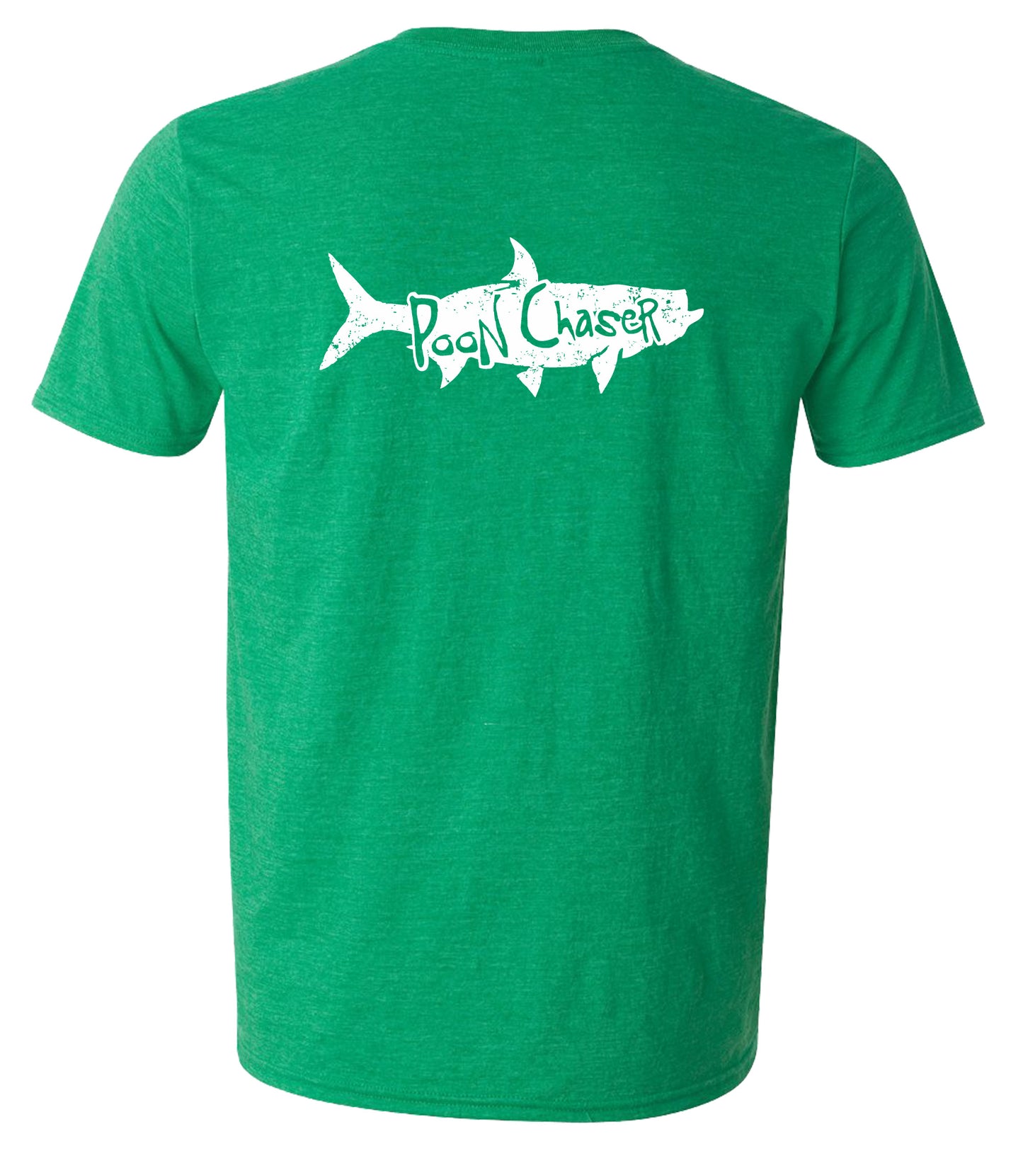 Tarpon "Poon Chaser" Reel Fishy t-shirt - Hthr Green w/White logo