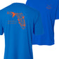 Royal/Orange Tarpon State of FL Team Performance Shirts 50+UV Sun Protection Short Sleeves