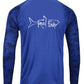 Tarpon Digital Camo Performance Dry-Fit Fishing Long Sleeve Shirts with 50+ UPF Sun Protection - Royal