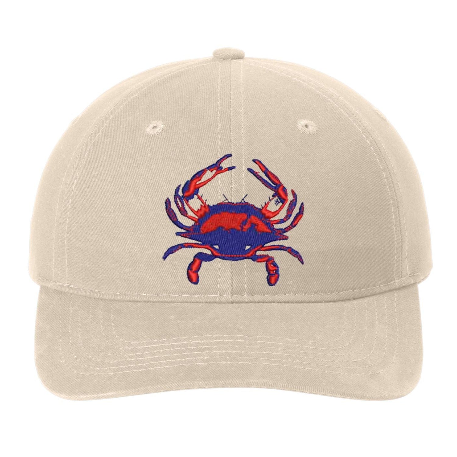 Blue Crab tan baseball cap