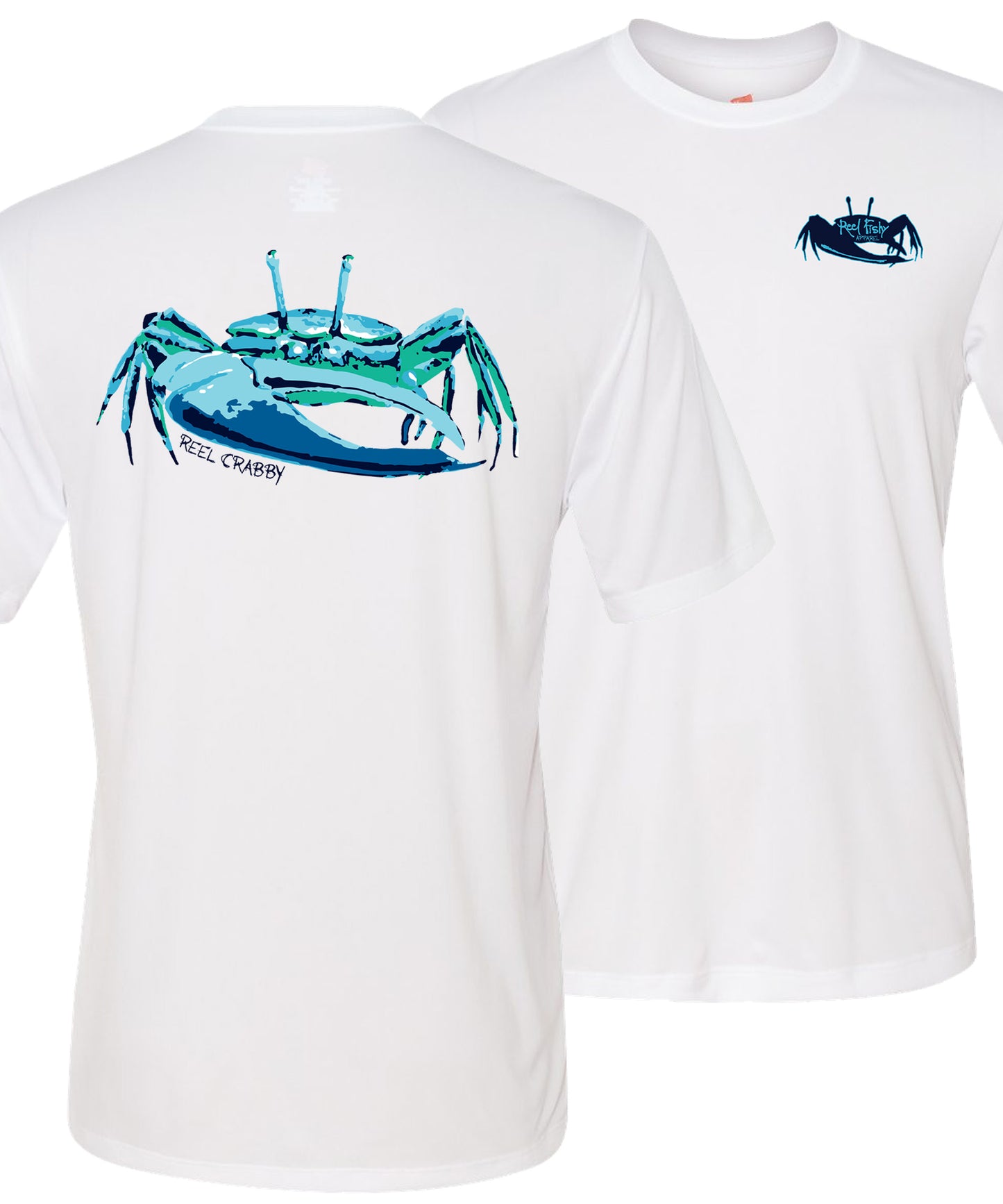 New! Fiddler Crab "Reel Crabby" Performance Long & Short Sleeve Shirts