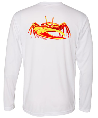 New! Fiddler Crab "Reel Crabby" Performance Long & Short Sleeve Shirts