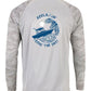 Lt. Gray Reelaxin' Digital Camo Performance Dry-Fit Fishing Long Sleeve Shirts, 50+ UPF Sun Protection  - Reel Fishy Apparel